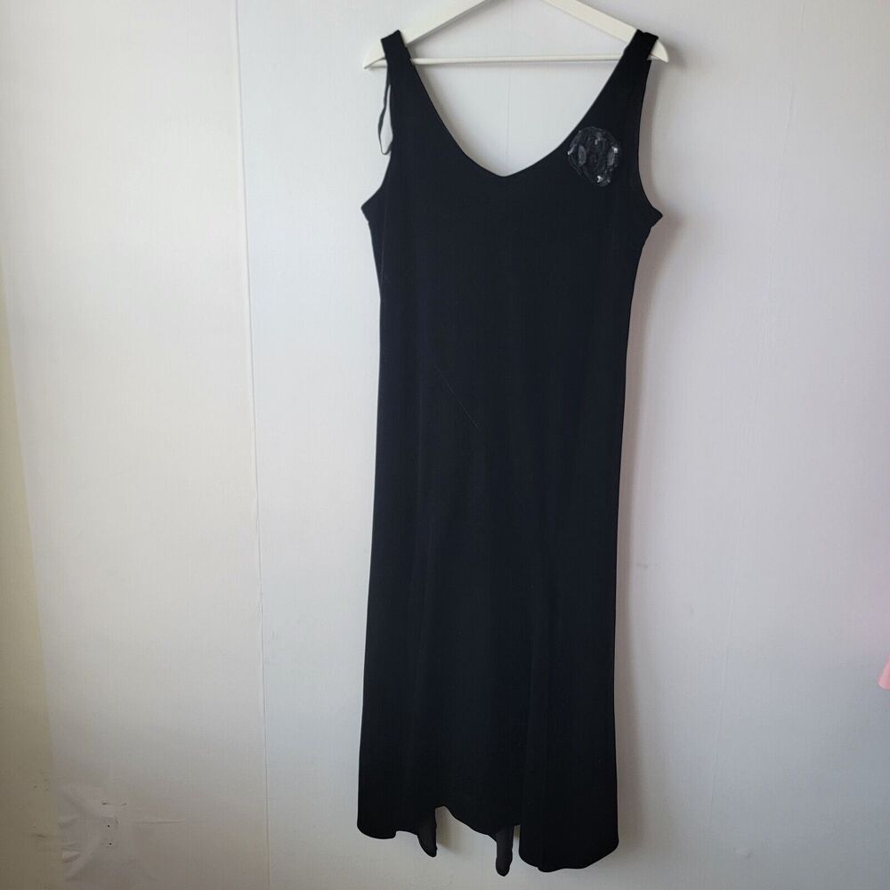 Robbie‎ bee women's dress size 12 v-neck sleeveless velvet mixi Y2K Whimsigoth